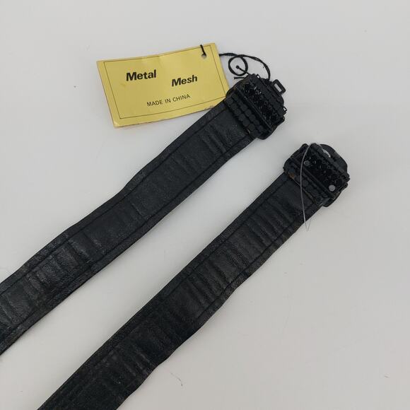 Belt Women's Vintage Black Metal Mesh Cinch Belt Gatsby OS - Picture 3 of 11